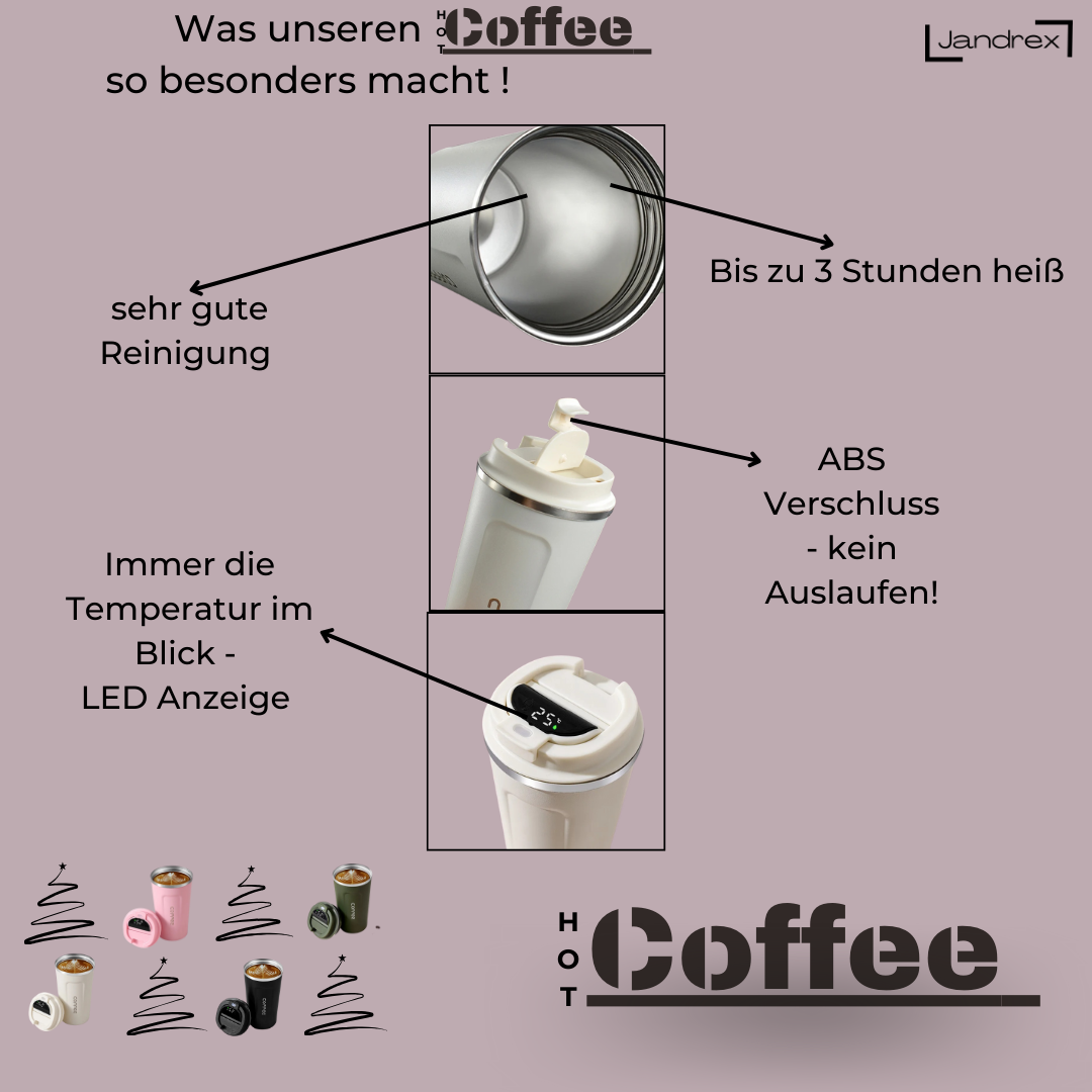 Coffee Becher mit LED Temp. Anzeige 500ml