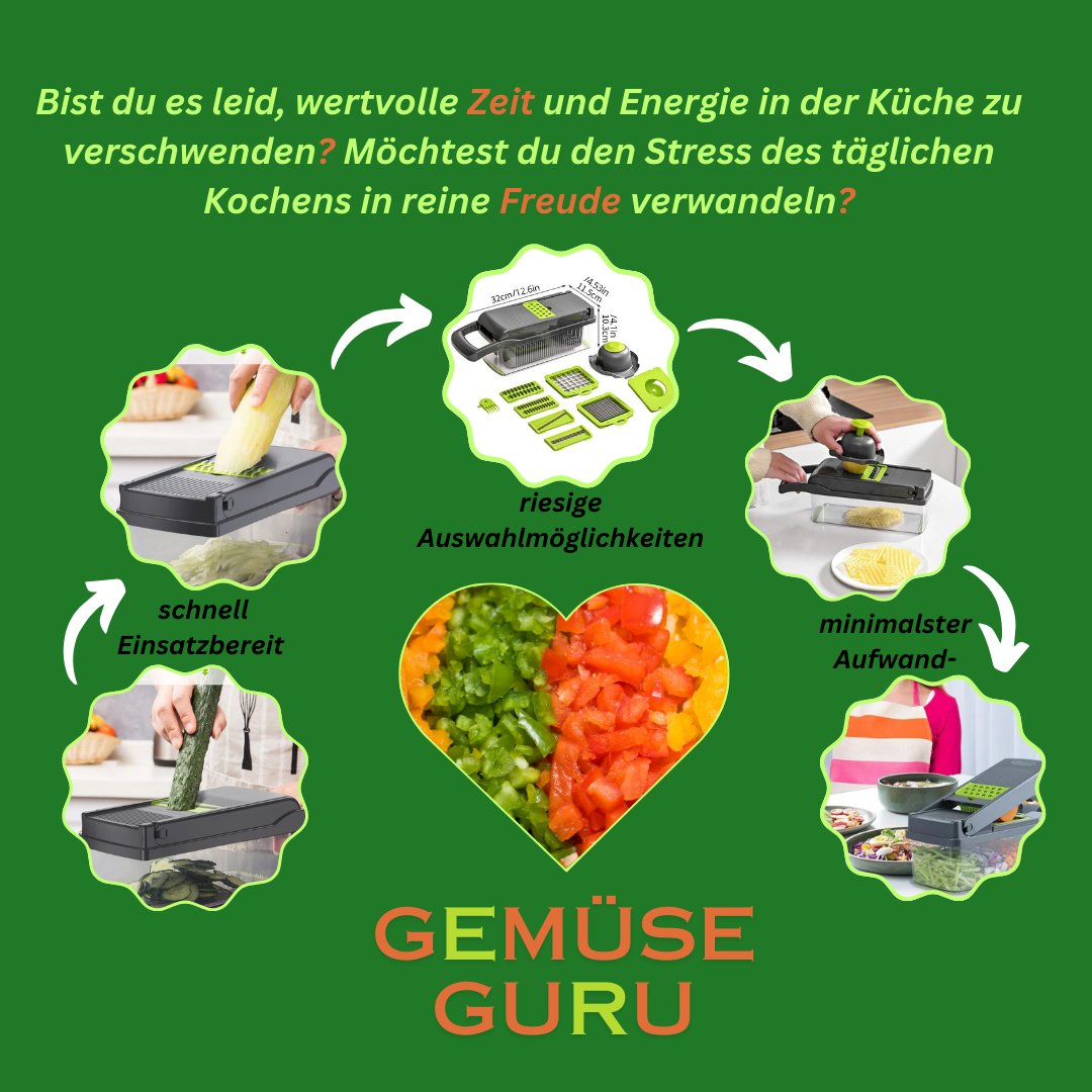 GemüseGuru 12-in-1 Gemüsezerkleinerer