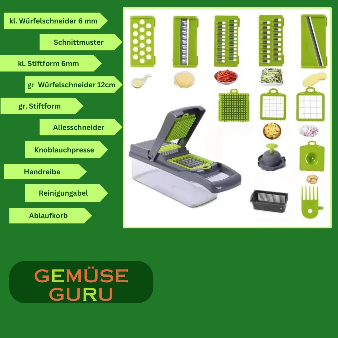 GemüseGuru 12-in-1 Gemüsezerkleinerer